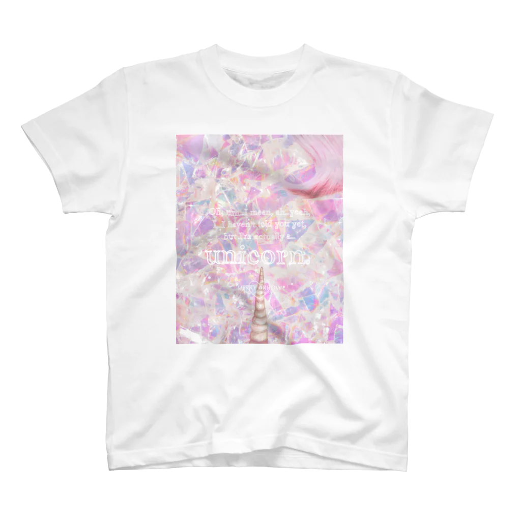 MERRY ARROW by meofairy336の”Actually I’m a…unicorn” Regular Fit T-Shirt