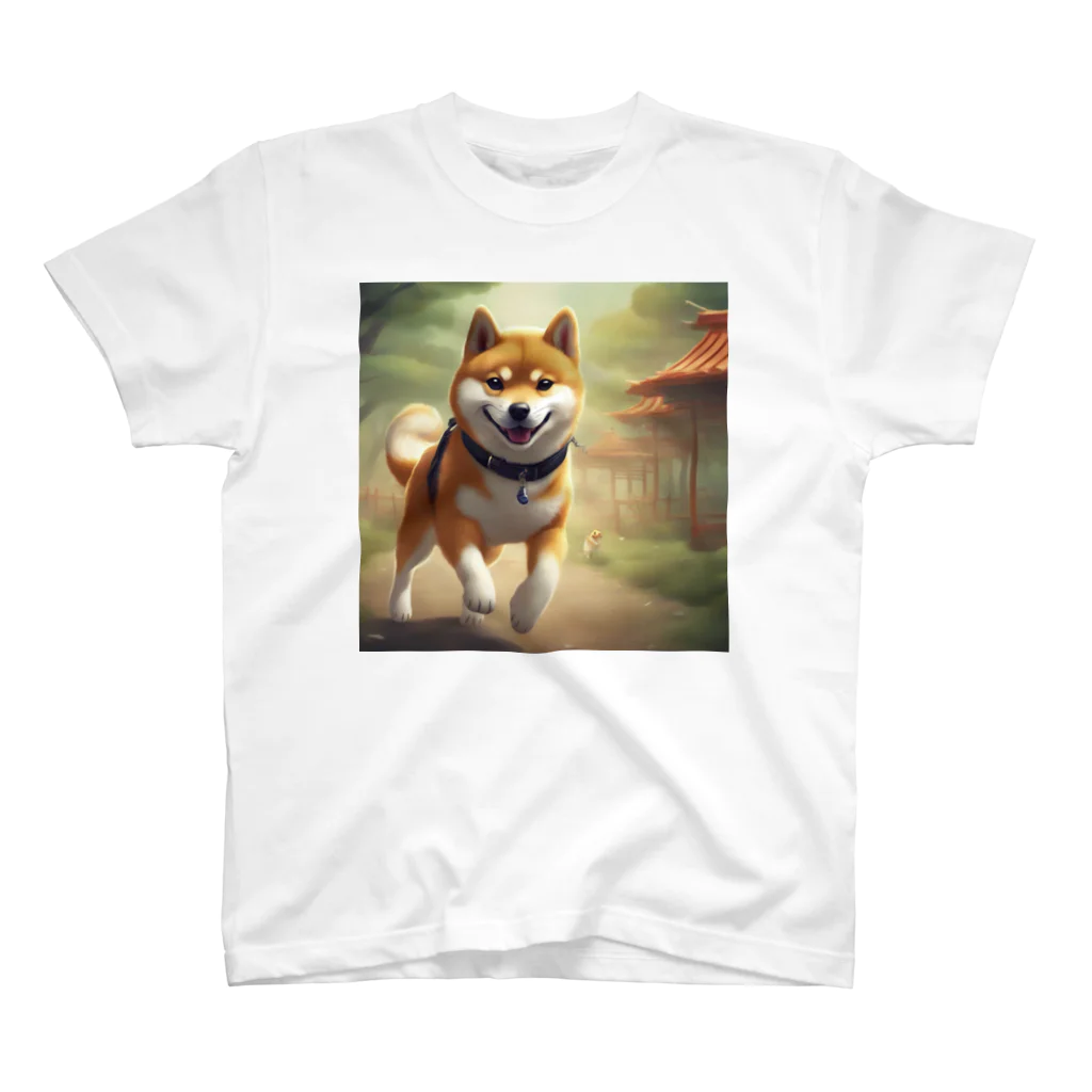 Ricky-Rickyのやんちゃな柴犬 Regular Fit T-Shirt