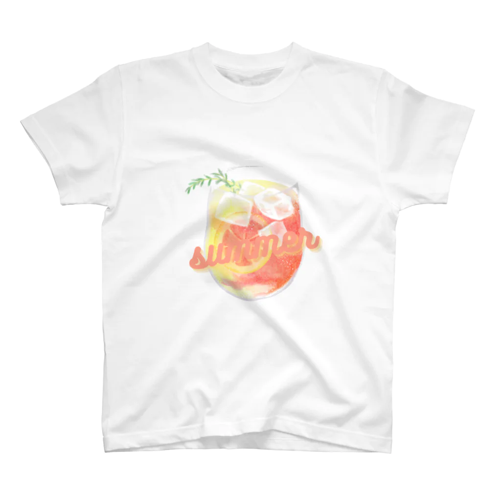 納豆ごはんのsummer『お洒落なドリンク』グッズ スタンダードTシャツ