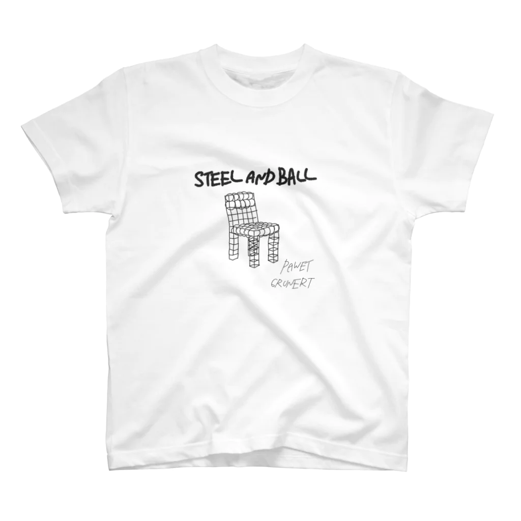 みうらあかね ｜MIURA AKANEのSTEEL AND BALL  CHAIR Regular Fit T-Shirt