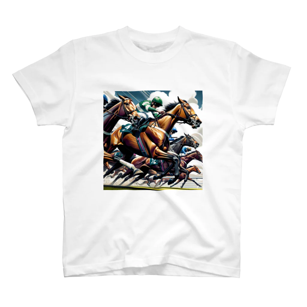 legendary horseのゴール前1ハロン、それは競馬の魂が燃え上がる瞬間 スタンダードTシャツ