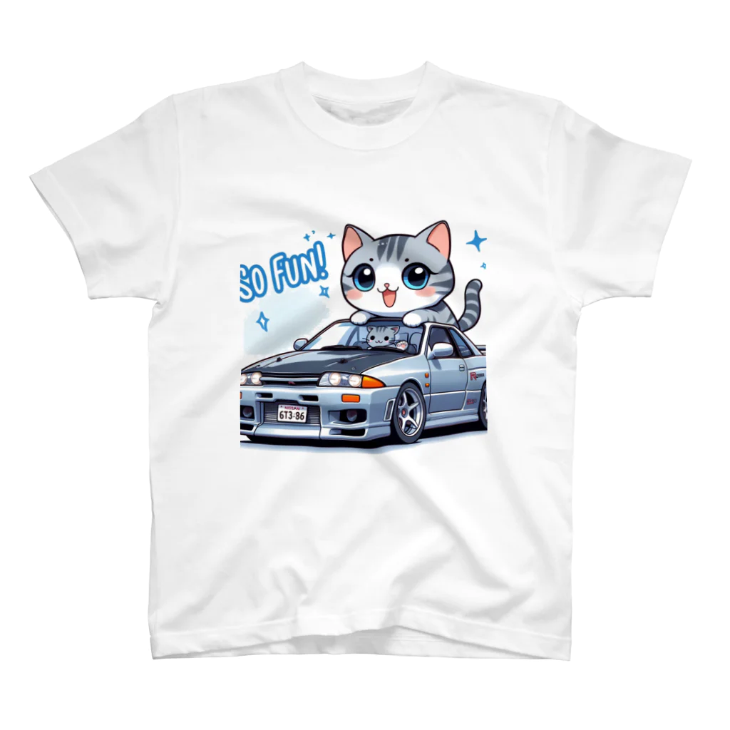 takkun0328のGT-Rと猫の夢のコラボ！ Regular Fit T-Shirt