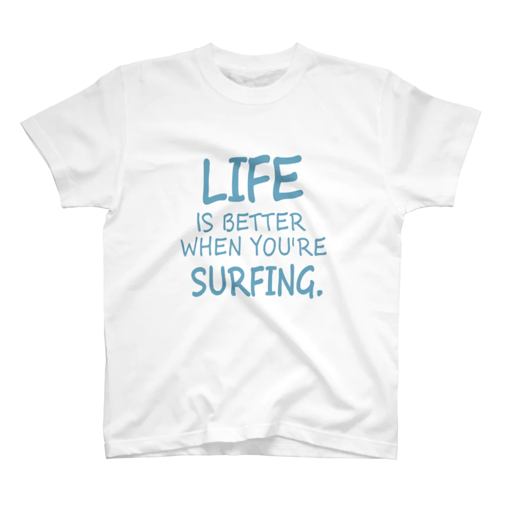 SMILE BRINGS HAPPINESSのlife is surf スタンダードTシャツ