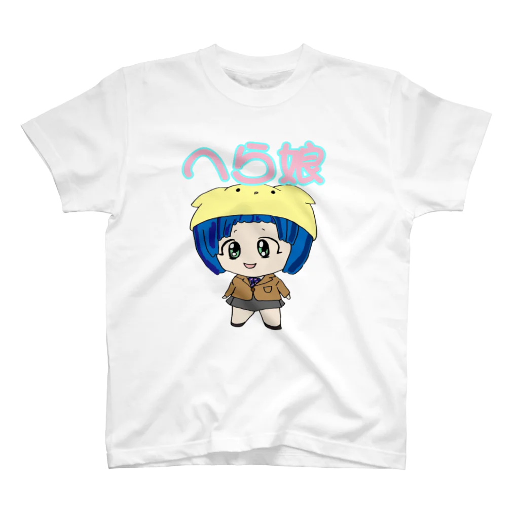 【Yuwiiの店】ゆぅぅぃーのヲッタちゃんのへら娘。めんたるへらへらぁぁん スタンダードTシャツ