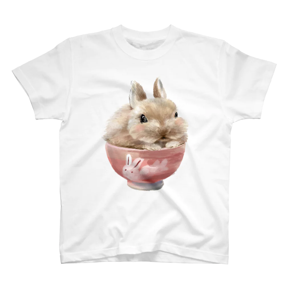 うさぎのうみちゃんねるショップのPets for You作品〜お茶わんうみ（赤ちゃんVer.） Regular Fit T-Shirt