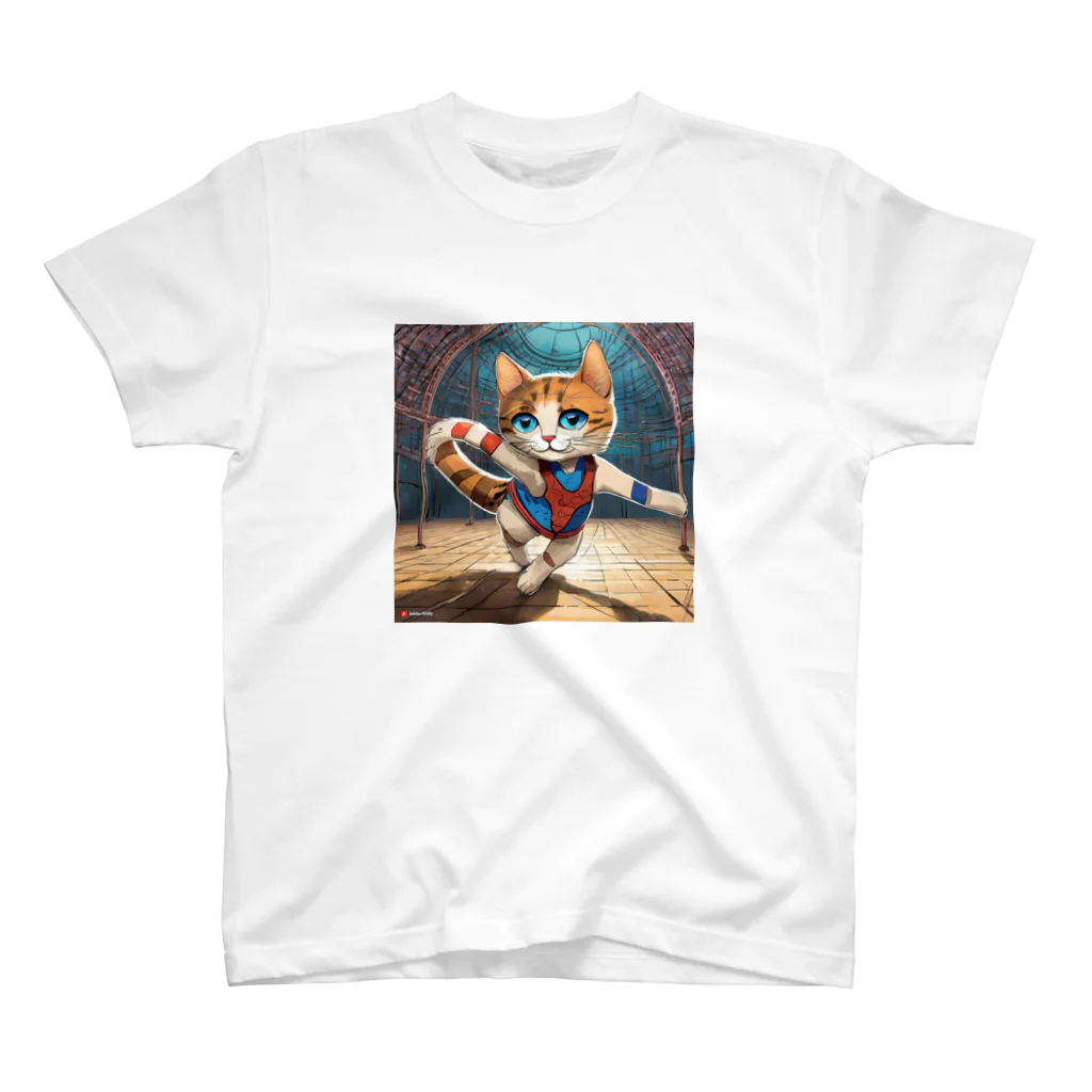 bleeの新体操する猫 スタンダードTシャツ