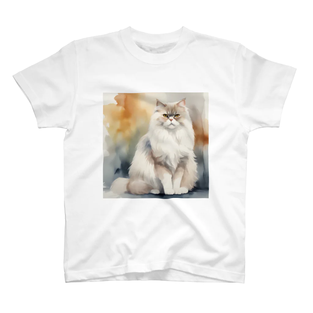 hiname-studioのペルシャ猫 スタンダードTシャツ