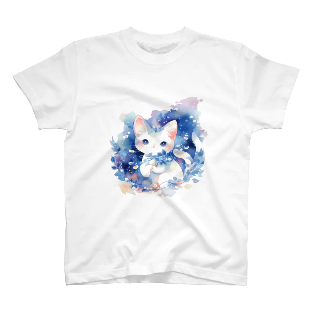 PIXELSのブルーキャット スタンダードTシャツ