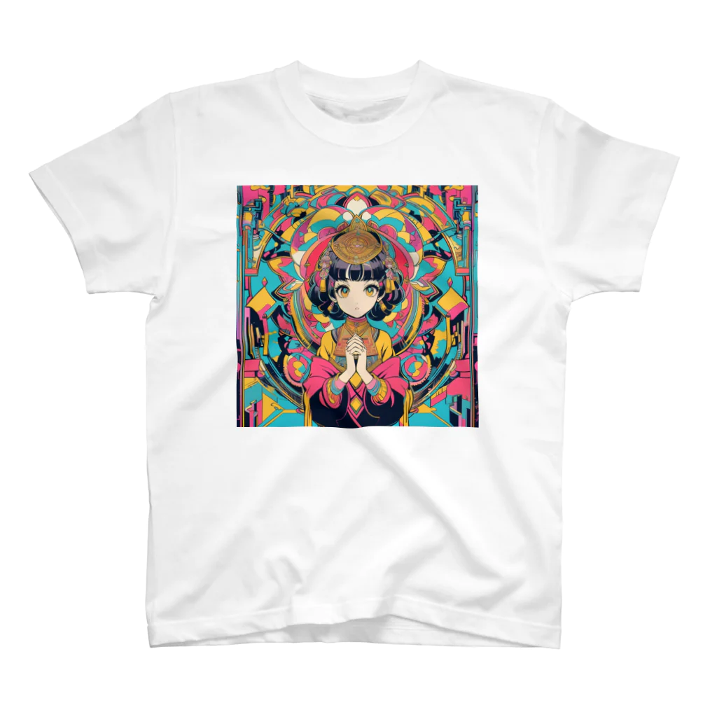 カピパーラ🐻のあなたの幸運を祈る女神♪開運ガール02♪ スタンダードTシャツ