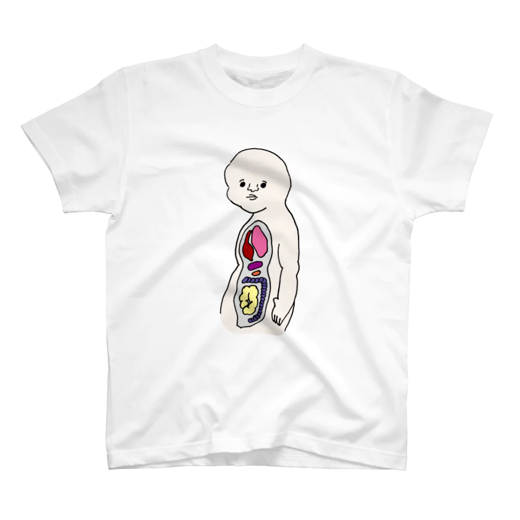 ナガキパーマの人体模型のひと（横向き） スタンダードTシャツ