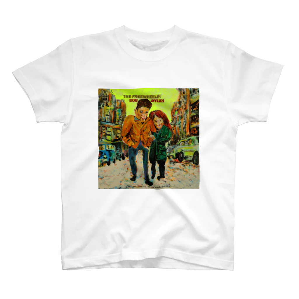 根本敬小売店（SUZURI店）のBOB DYLAN The Freewheelin スタンダードTシャツ