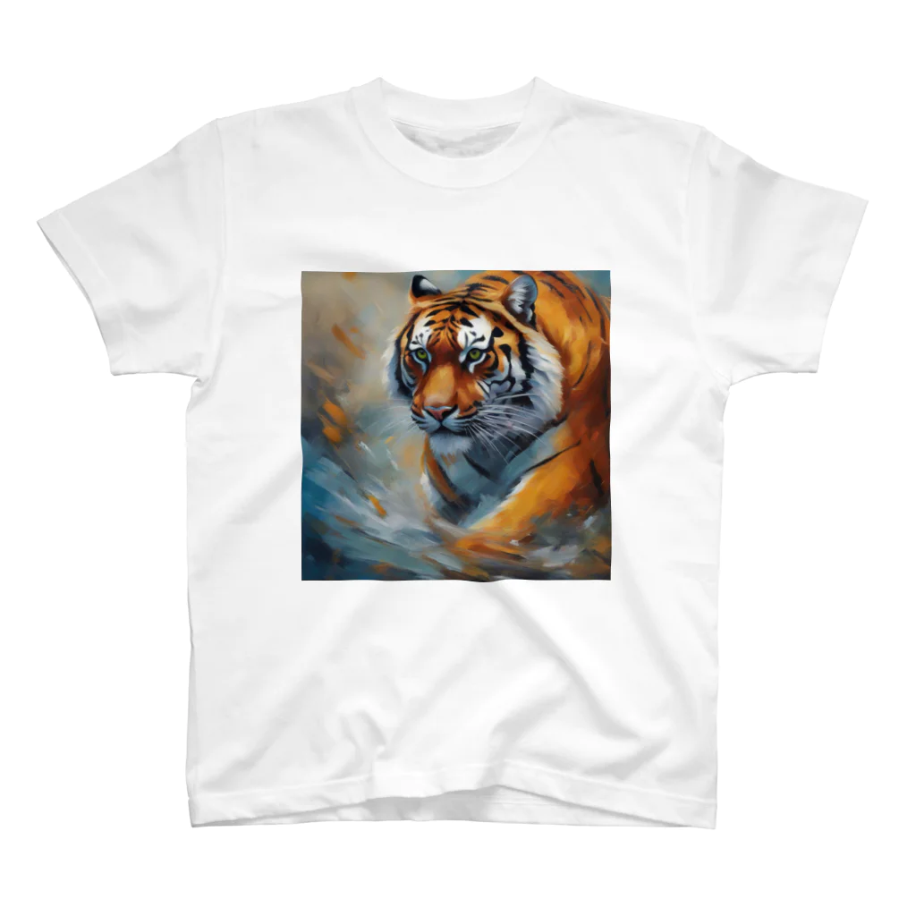 Isaiah_AI_Designの精力的なトラ スタンダードTシャツ