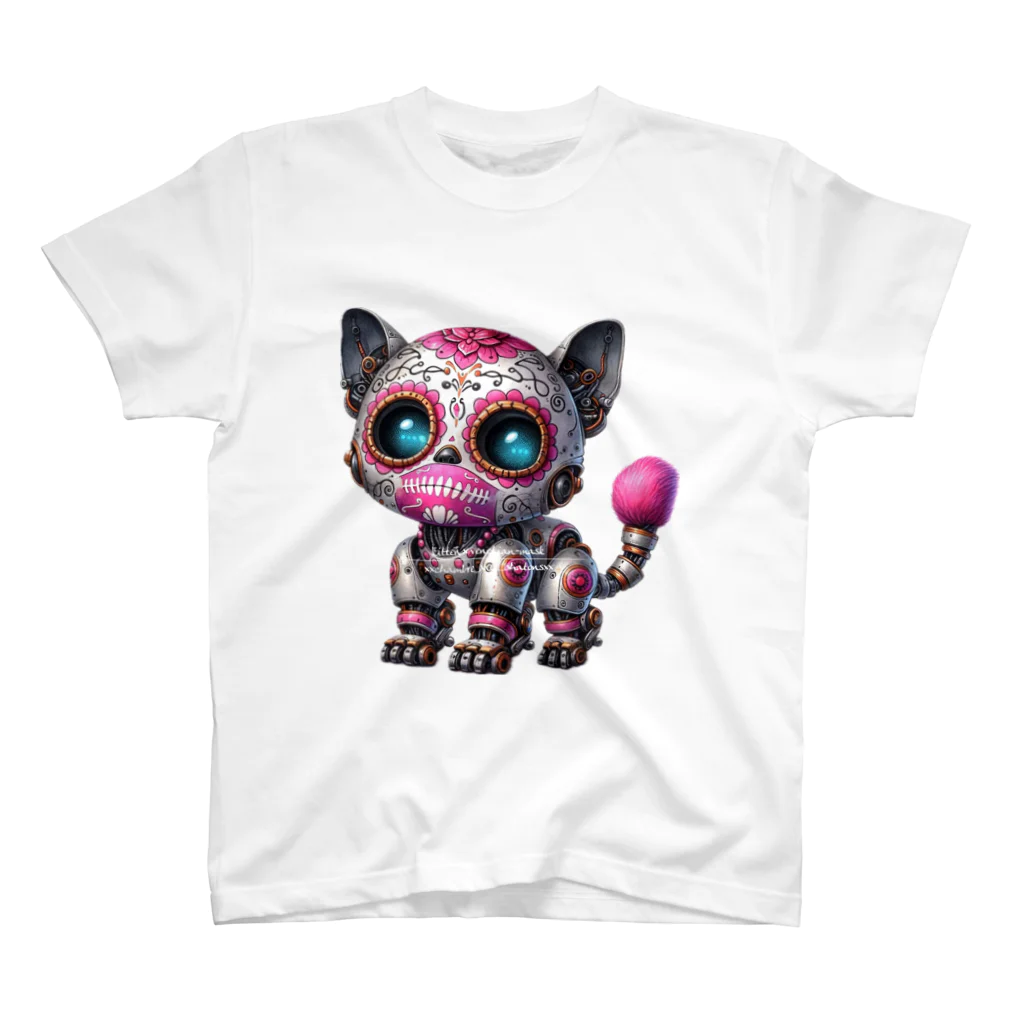 KVM｜kitten ＊ venetian-maskの仮面のロボット猫 ① スタンダードTシャツ