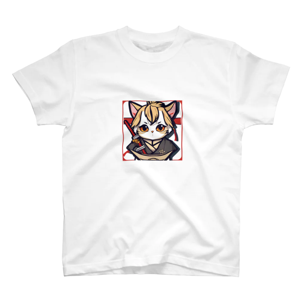 michael−skショップの猫侍 スタンダードTシャツ