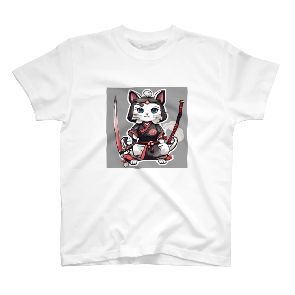 michael−skショップの猫侍 スタンダードTシャツ