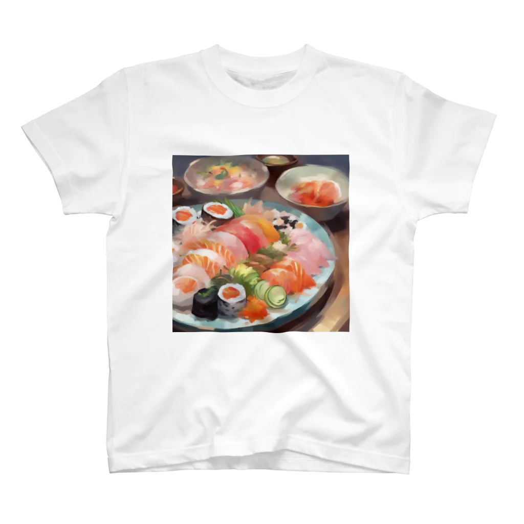 happiness_shopの美しい寿司の絵画 Regular Fit T-Shirt