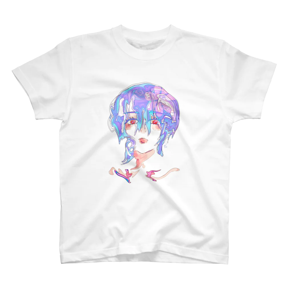 藤宮メロウの浮かせ花 Regular Fit T-Shirt