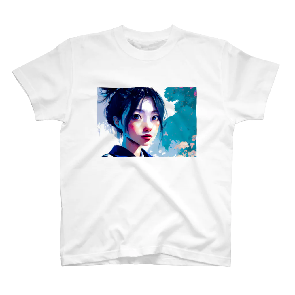 dou-douのblue girl Regular Fit T-Shirt