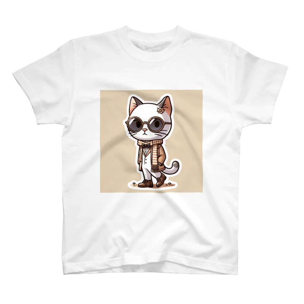 pureseed_tairaの知的でおしゃれさんな猫さん Regular Fit T-Shirt