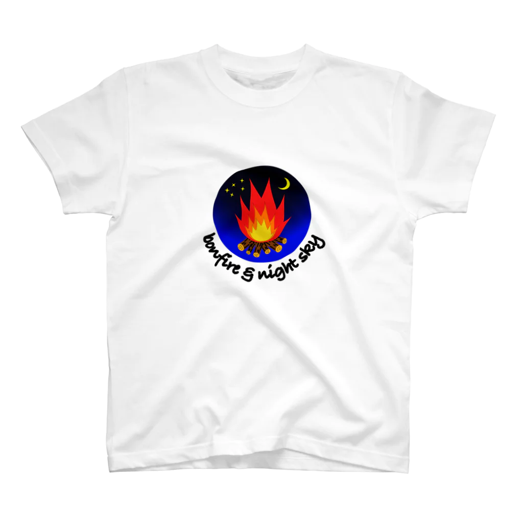 CRACKERのbonfire&night sky スタンダードTシャツ