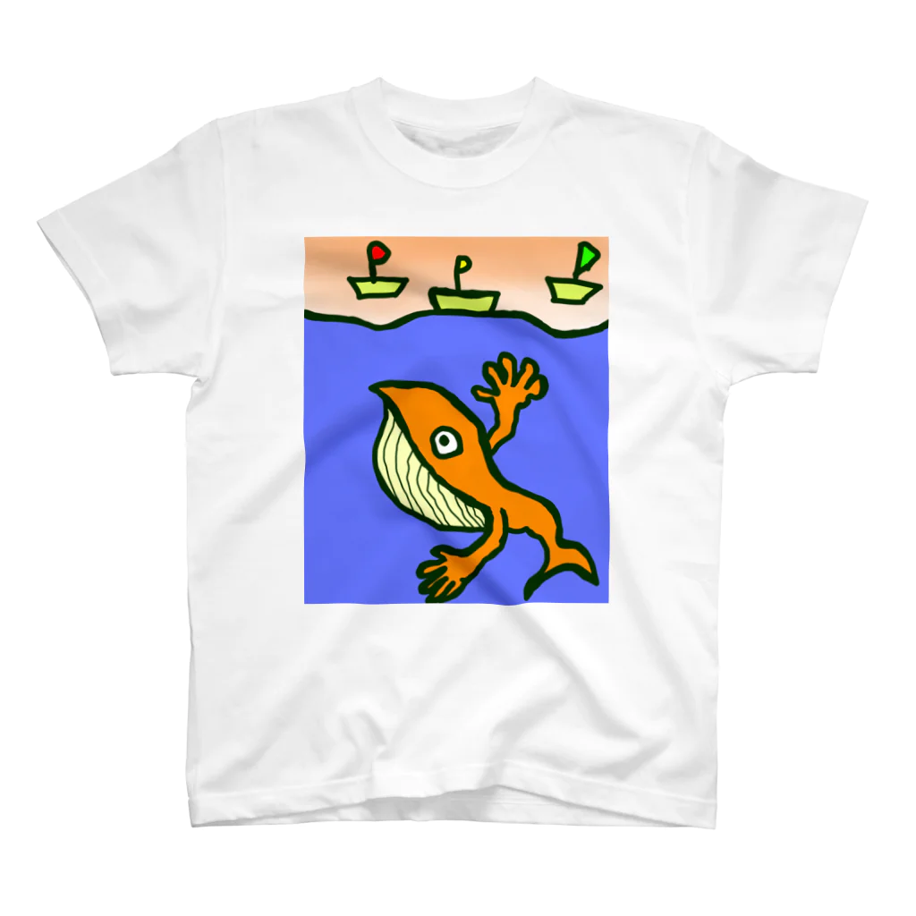 観光地の鯨の唐揚げ食べれない Regular Fit T-Shirt