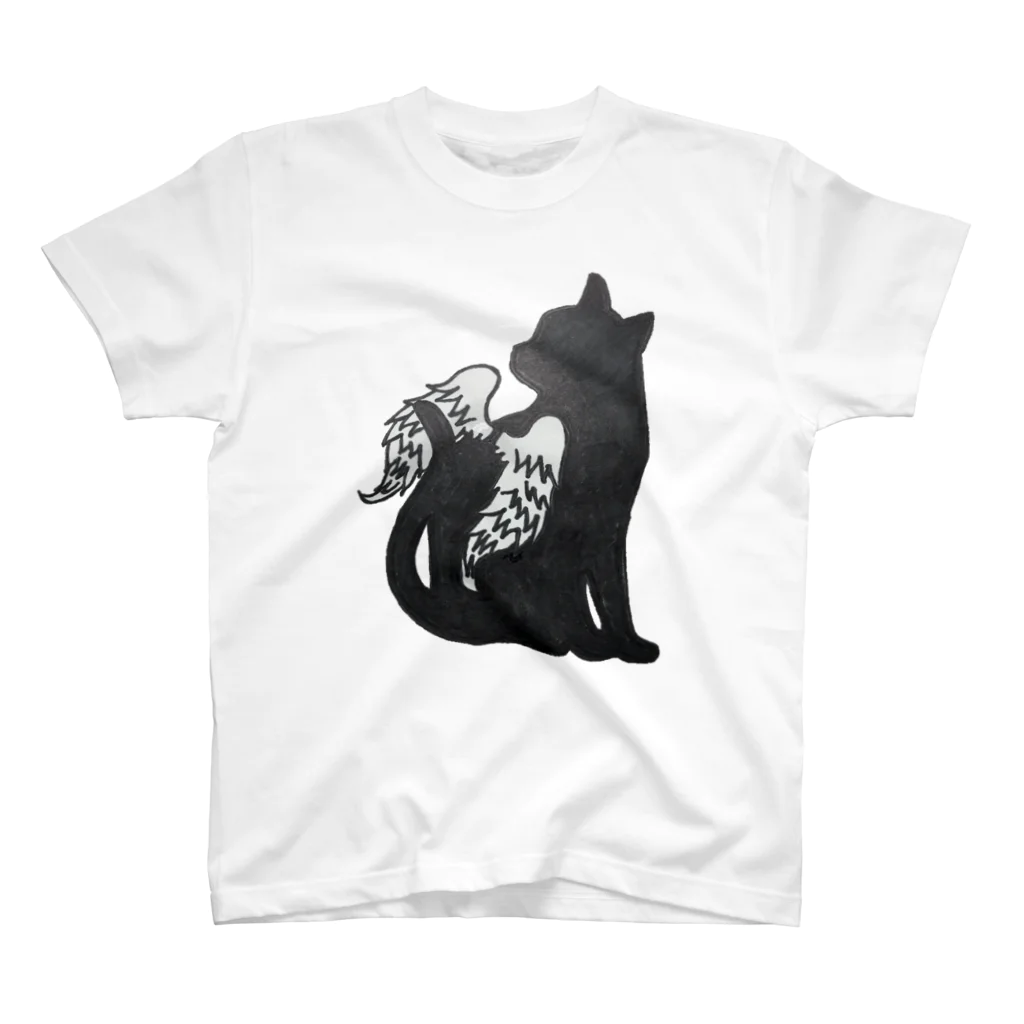 Capricious Catsの翼猫 Regular Fit T-Shirt