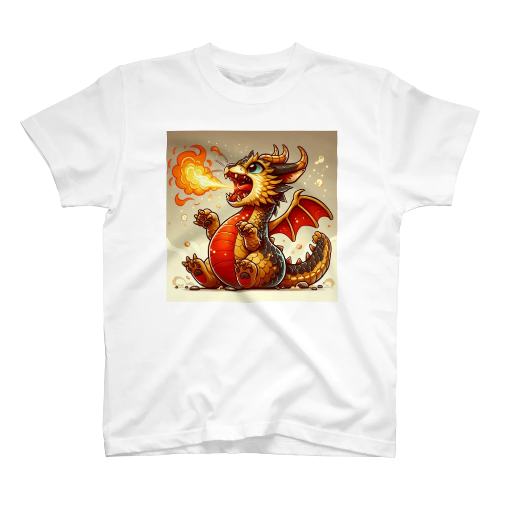 nekodoragonの火噴き猫ドラゴン スタンダードTシャツ