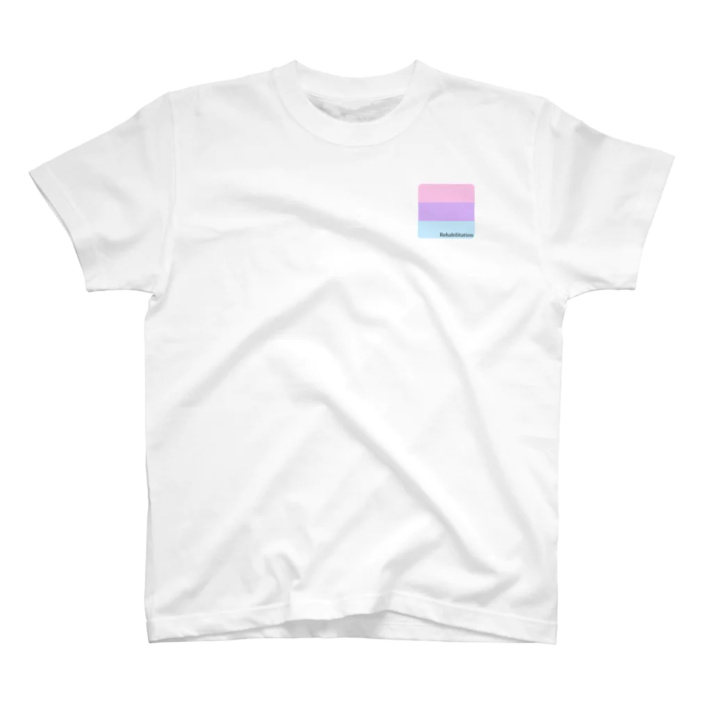 RainboWhaleの3カラーナースロゴリハビリ スタンダードTシャツ