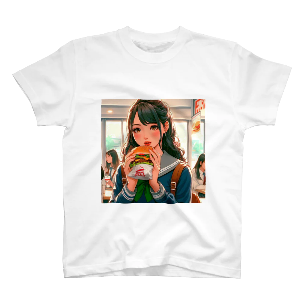 Sawadadaのハンバーガー女子 Regular Fit T-Shirt