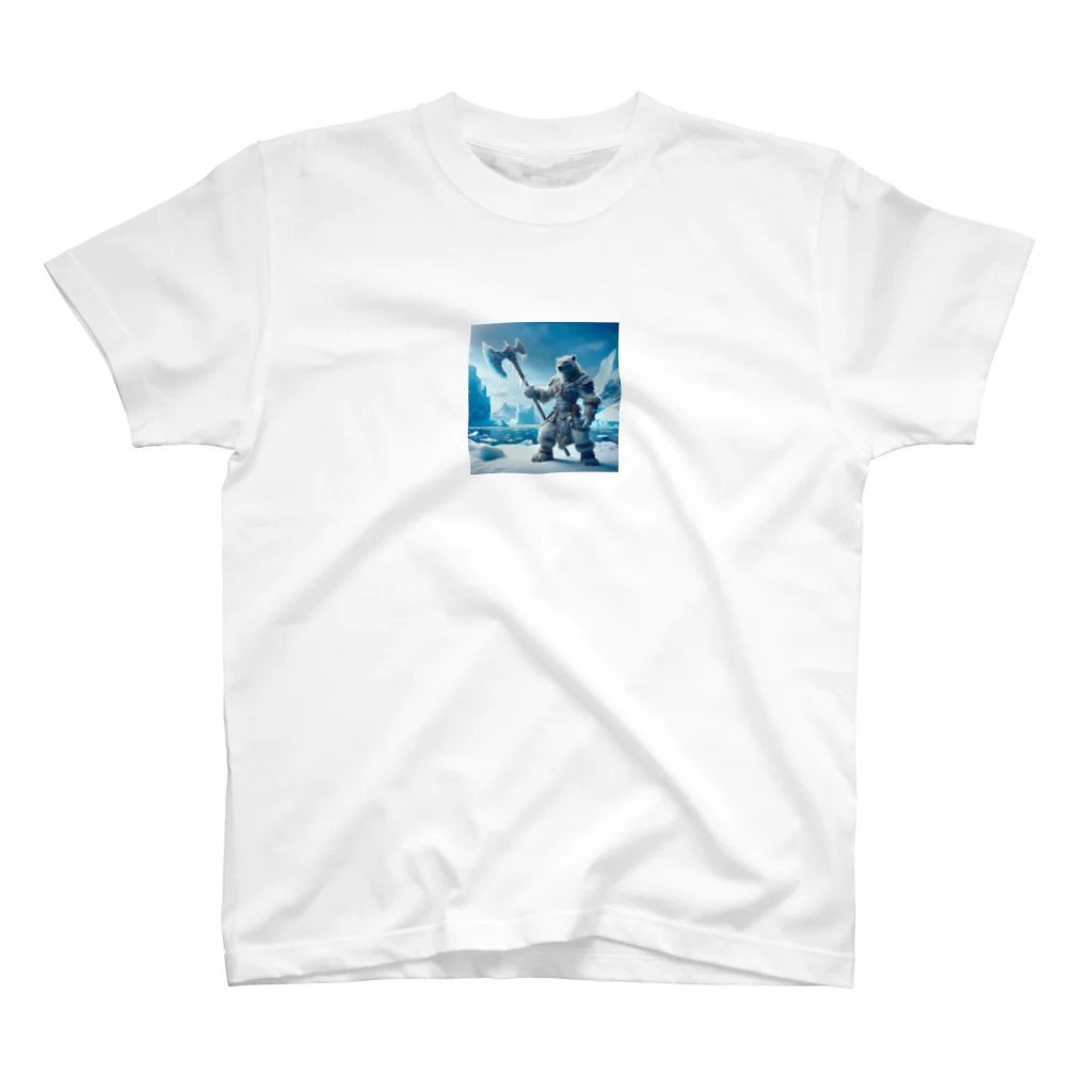 lonely_wolfの氷原のホワイトベア・ディフェンダー スタンダードTシャツ