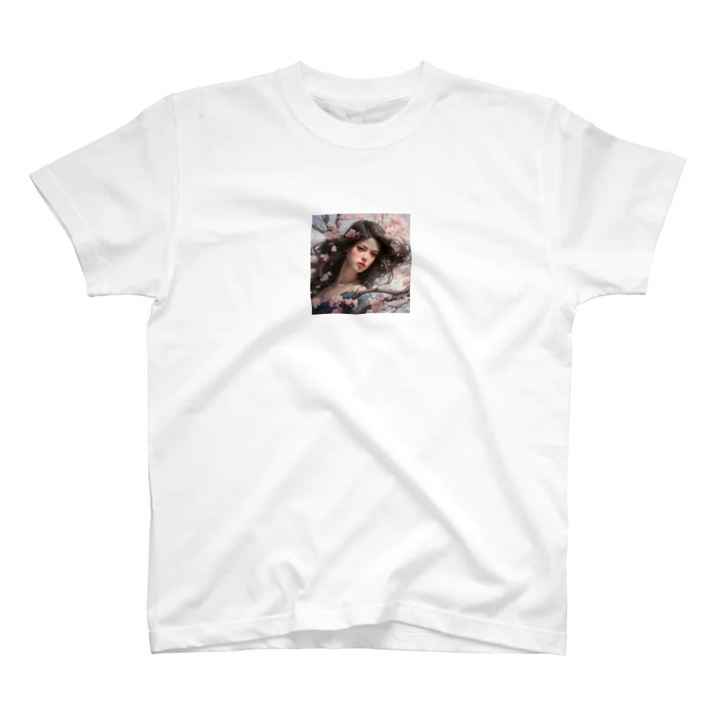 AQUAMETAVERSEの桜の花の中かで、、女性　なでしこ1478 Regular Fit T-Shirt
