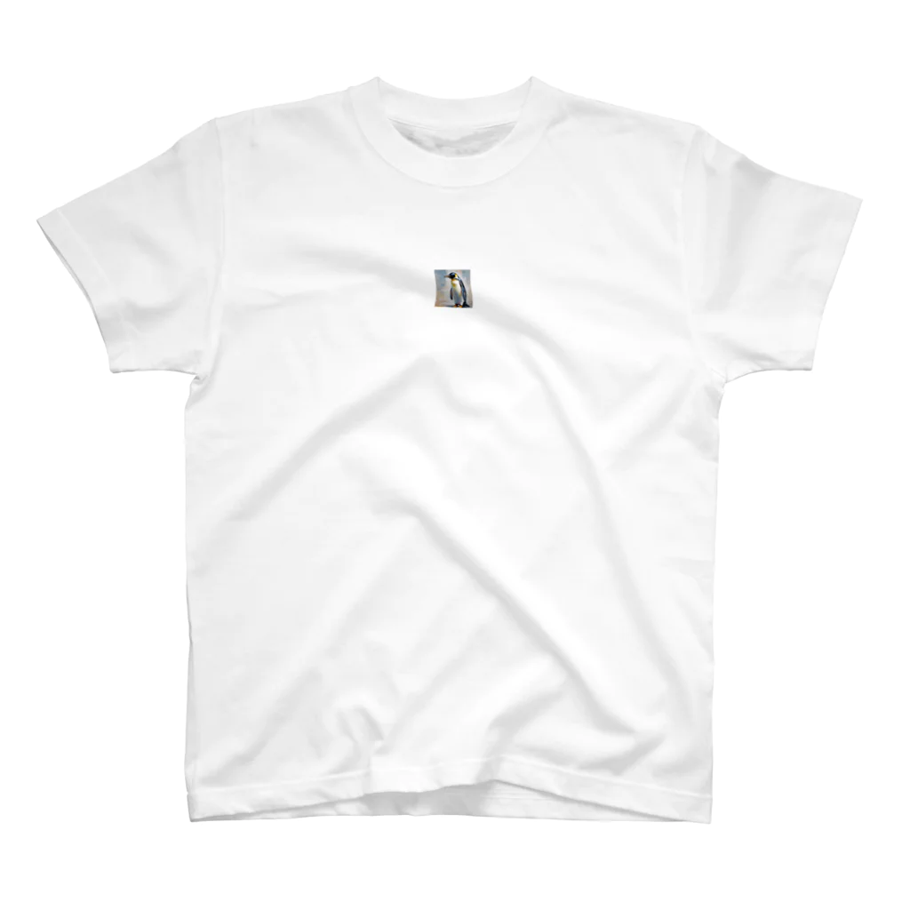 akipen76の厳しい自然環境にたくましく生きるペンギン Regular Fit T-Shirt