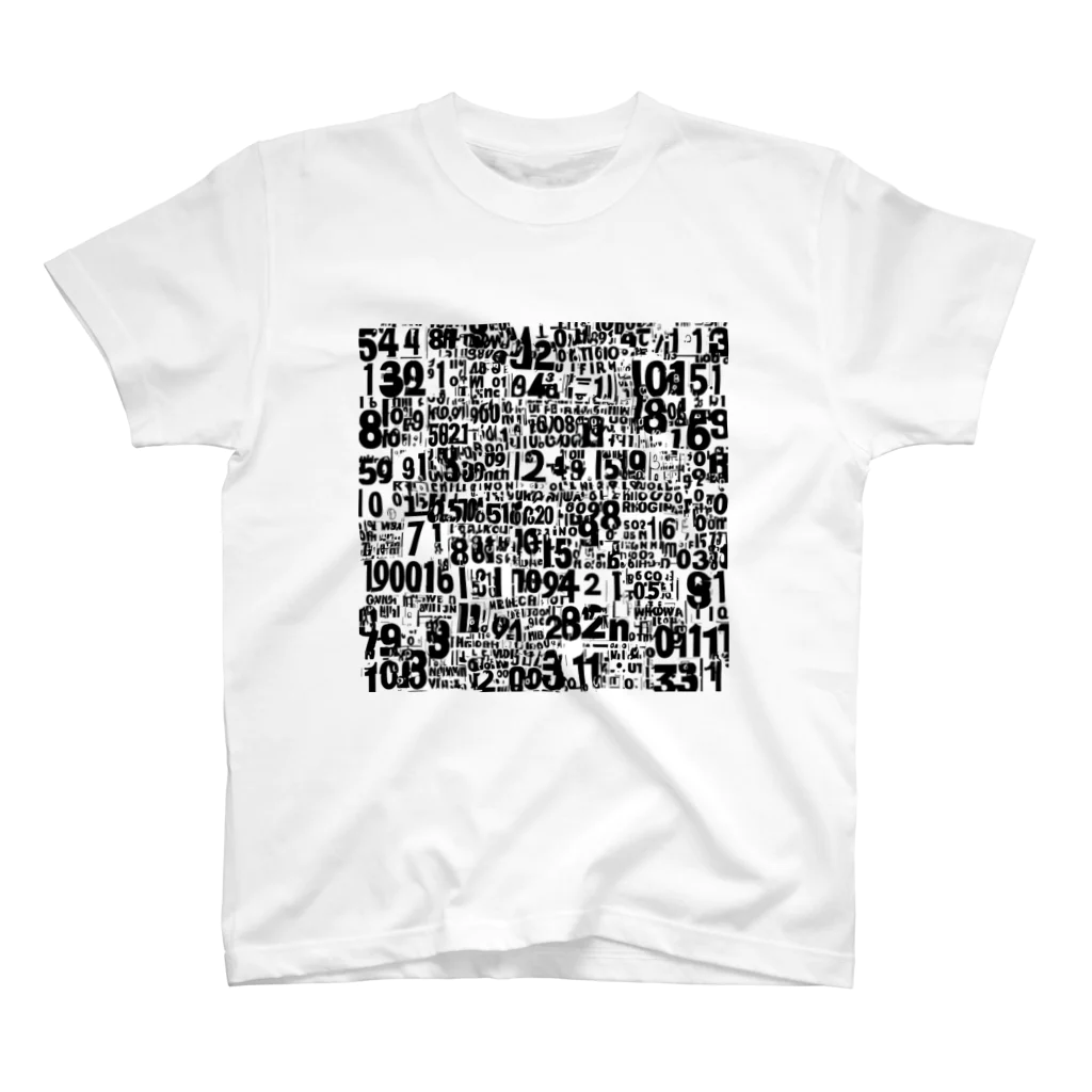 MEGROOVEの数字アート Regular Fit T-Shirt