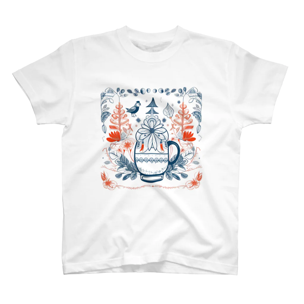 (っ◔◡◔)っ ♥ Le Petit Trésor ♥の花の詩カップ(The Flower Poetry Cup) Regular Fit T-Shirt