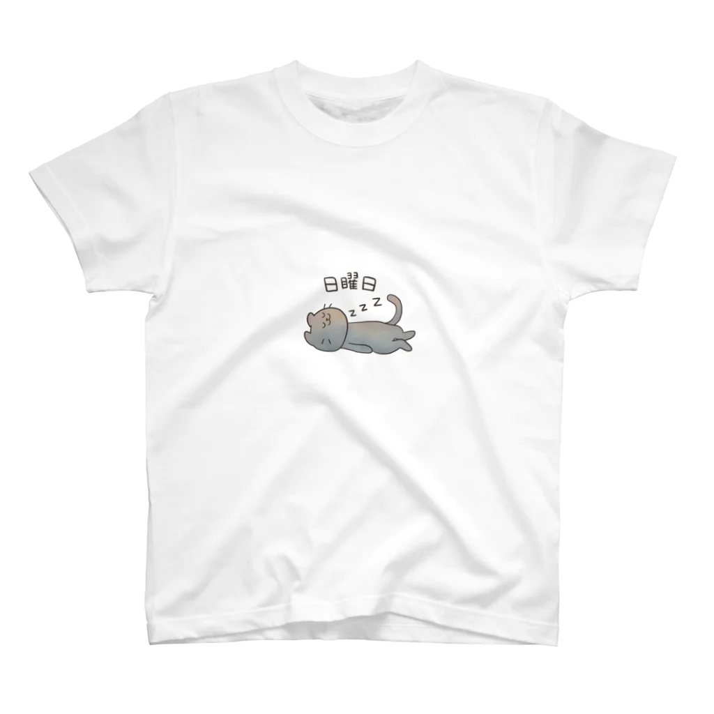 あらいぐまのおみせの日曜日のねこのTシャツ Regular Fit T-Shirt