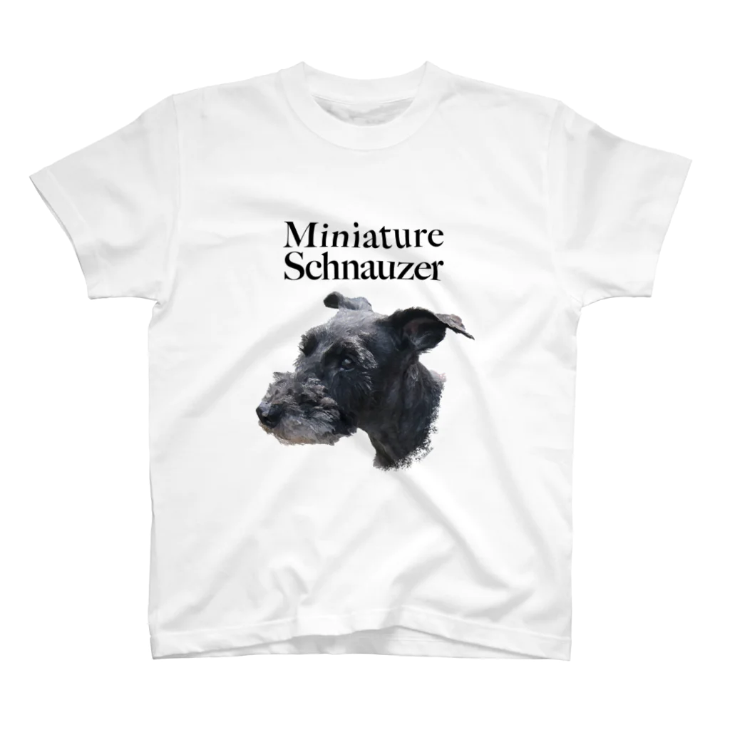 ayupachiのVintage Style M.Schnauzer Regular Fit T-Shirt