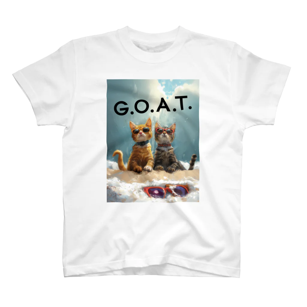 G.O.A.T.designの2匹のキュートな猫 スタンダードTシャツ