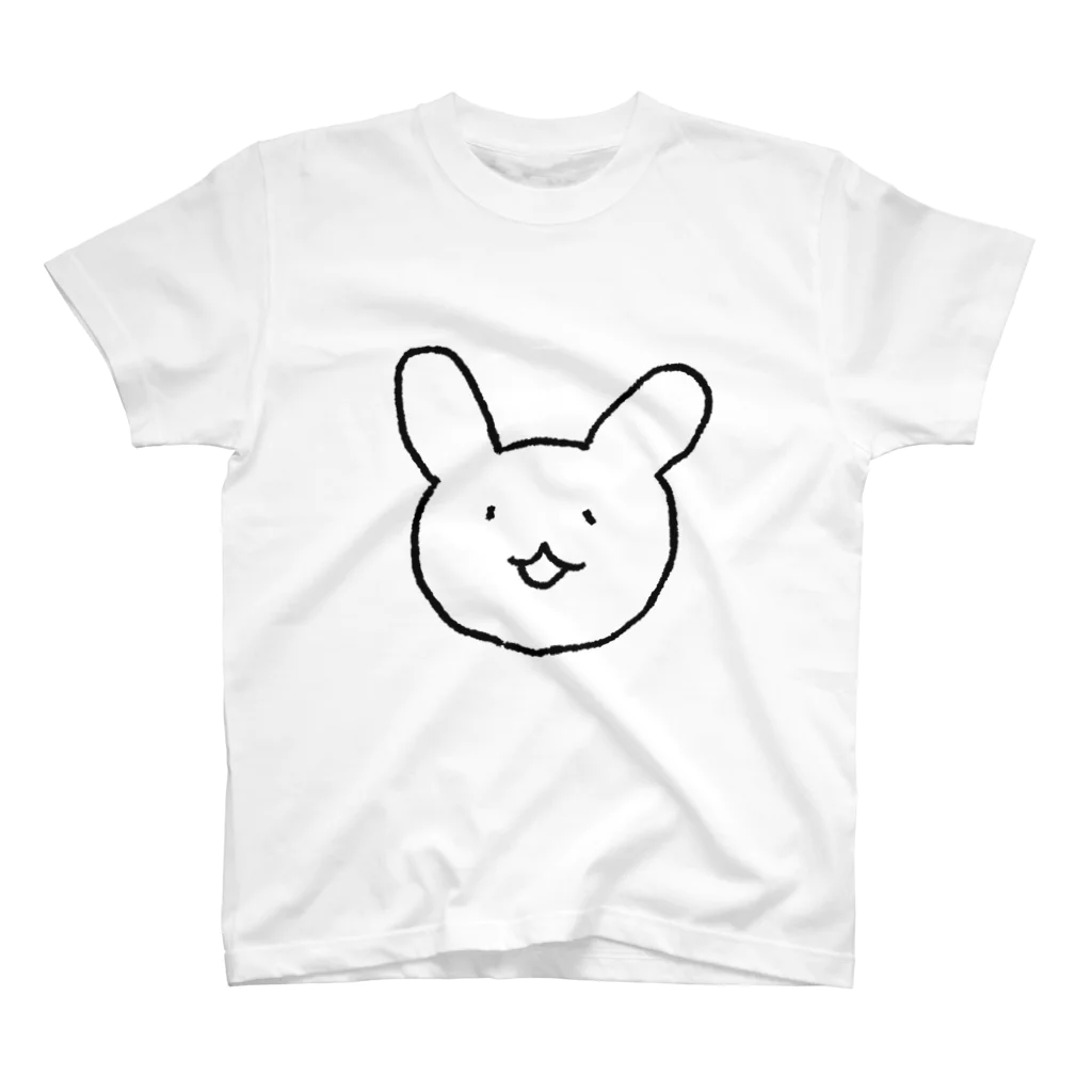 mememeのうさぎさんビッグフェイス スタンダードTシャツ