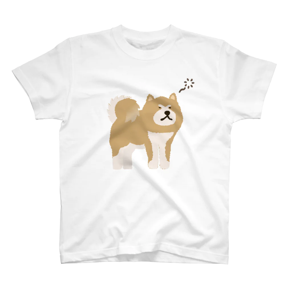 しばじるしデザインのモヤっと秋田犬 Regular Fit T-Shirt