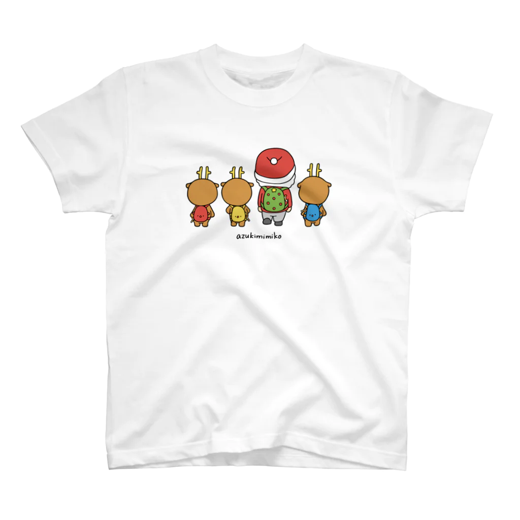 あずき みみこのサンタとトナカイ スタンダードTシャツ