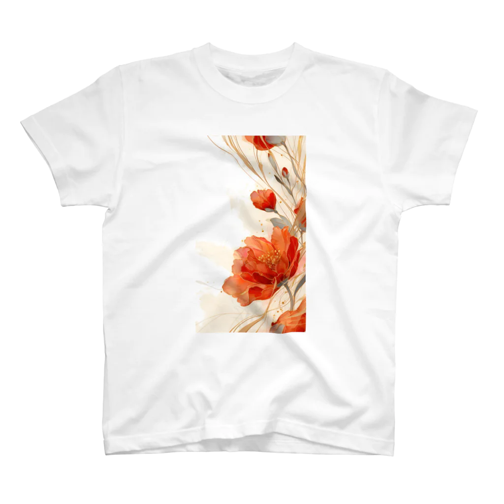 cute styleのlucky flower -red スタンダードTシャツ