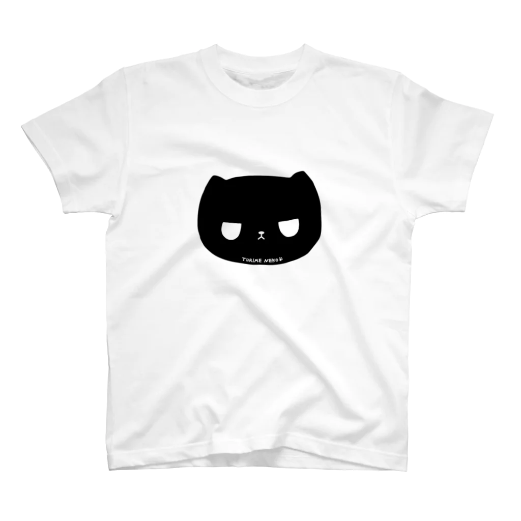 ふうこジャスミンのつり目ねこブラック スタンダードTシャツ