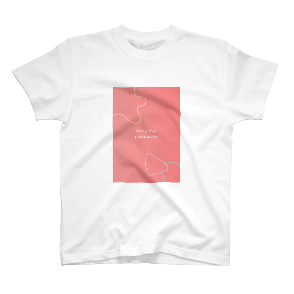 Tokyo feminist galのGood bye, patriarchy - salmon pink Regular Fit T-Shirt