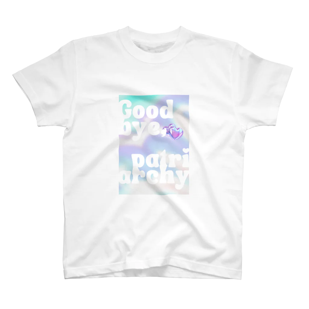 Tokyo feminist galのGood bye, patriarchy - marble purple スタンダードTシャツ