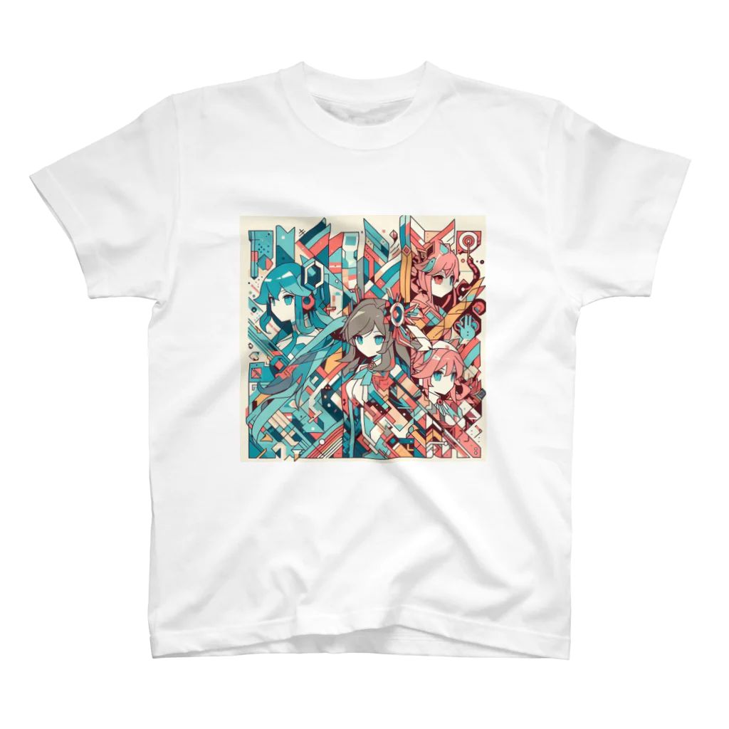 キキの幾何学少女 Regular Fit T-Shirt