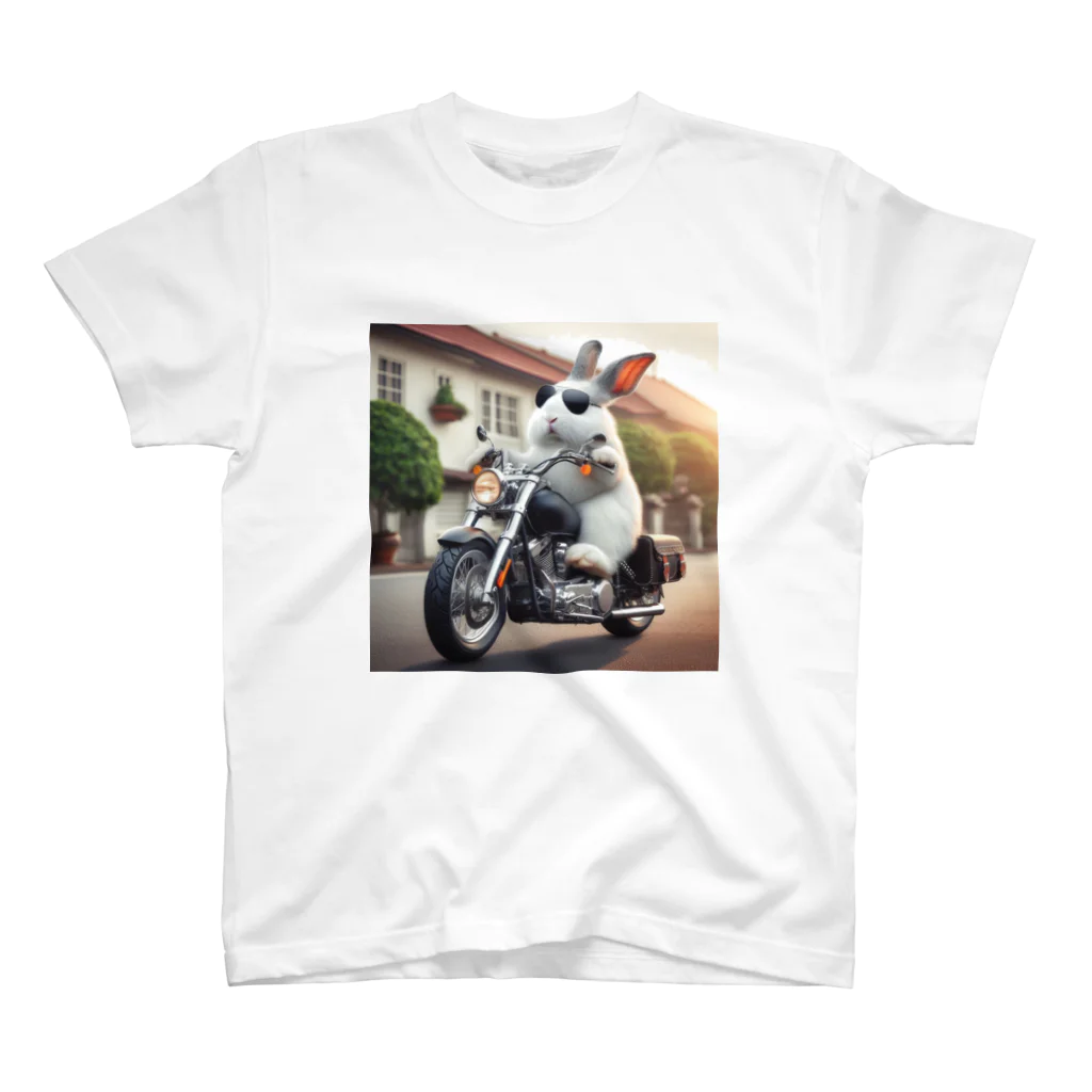 やんちゃな動物達のやんバニー　バイクver Regular Fit T-Shirt