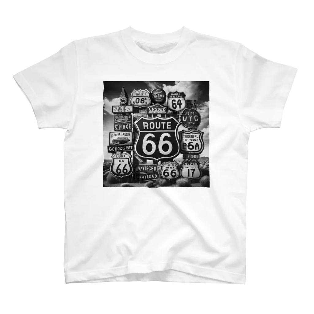 VintageHillsのアメリカ　カリフォルニア　ルート66　Tシャツ スタンダードTシャツ