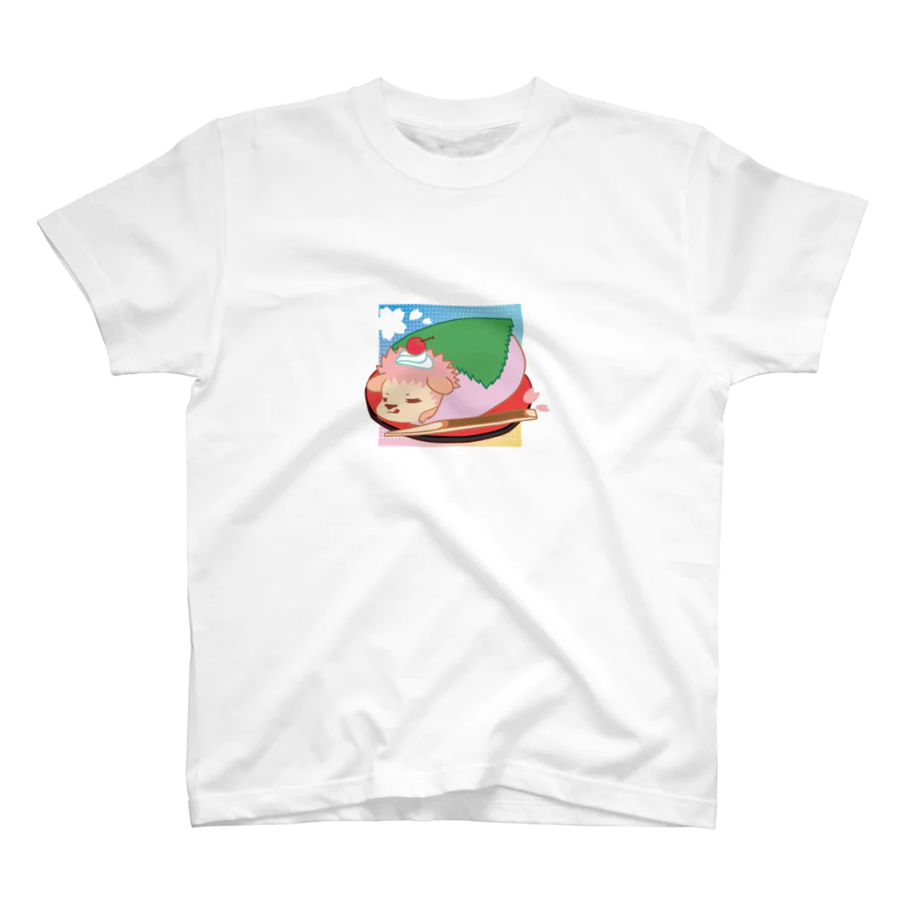 さちあきのおみせの季節のさくら餅ハリネズミ スタンダードTシャツ