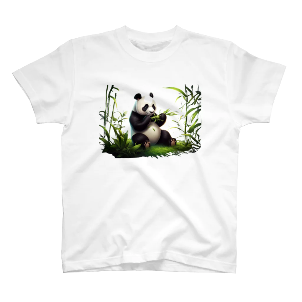 〜たけしゃんのお店〜の笹を食べるパンダ⑤ Regular Fit T-Shirt