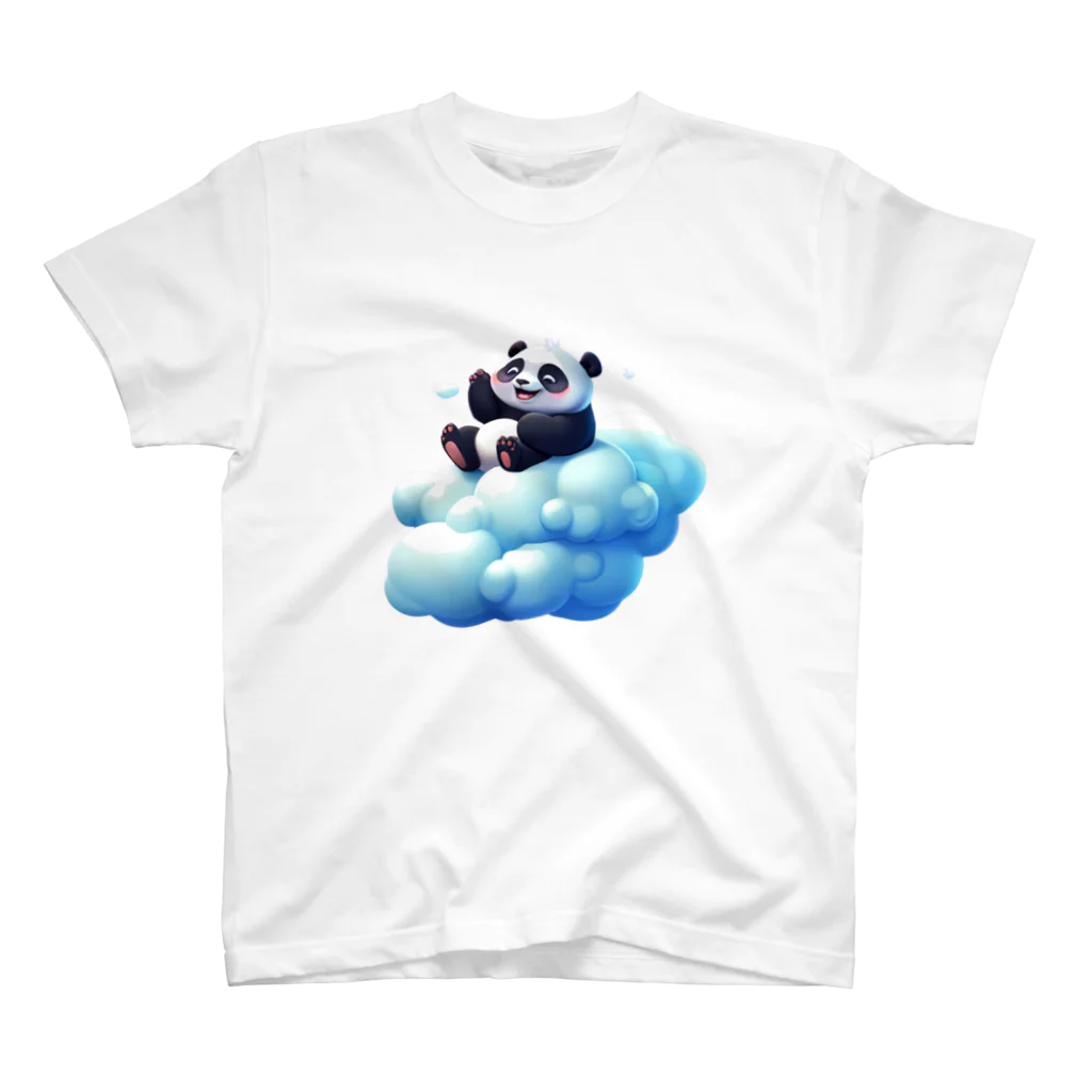 〜たけしゃんのお店〜の雲に乗るパンダ② スタンダードTシャツ